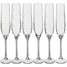 Набор бокалов для шампанского Виола Elements 190мл (6 штук) Crystalex