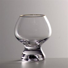 Набор бокалов для бренди Джина 250 мл (6 штук); декор "Отводка золото" Crystalex