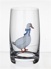 Набор стаканов для воды Идеал 250 мл (6 штук), декор "Гуси" Crystalex
