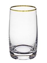 Набор стаканов для воды Идеал 380 мл (6 штук), отводка золото Crystalex