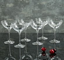 Набор бокалов для шампанского Кейт 220 мл (6 штук), оптика Crystalex