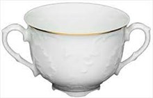 Чашка для бульона 330мл Rococo, декор "Отводка золото" Cmielow