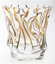 Набор стаканов для виски "BAMBOO", декор "Золотые линии";  300 мл (6 шт.), хрусталь, Bohemia Jihlava