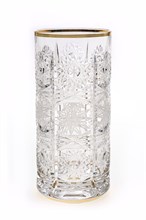 Набор стаканов для воды  "500PK", декор "Золото", шлифовка;  370 мл (набор 6 шт.), хрусталь, Bohemia Jihlava