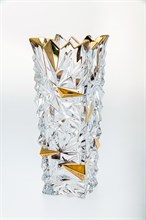 Ваза "GLACIER", 30,5 см; декор "Золото", хрусталь, Bohemia Jihlava