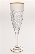 Набор бокалов для шампанского "NICOLETTE", декор "Матовое напыление, отводка золото"; 180 мл (набор 6шт.), хрусталь, Bohemia Jihlava