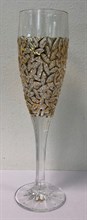 Набор бокалов для шампанского "NICOLETTE", декор "Золотой мрамор"; 180 мл (набор 6шт.) , хрусталь, Bohemia Jihlava