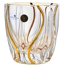 Набор стаканов для виски "OCEAN", декор "Золото"; 320 мл (набор 6 шт.), хрусталь, Bohemia Jihlava