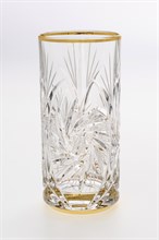 Набор стаканов для воды "PINWHEEL", декор "Отводка золото"; 370 мл (набор 6 шт.), хрусталь, Bohemia Jihlava