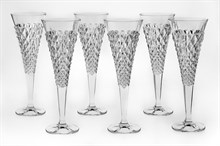 Набор бокалов для шампанского "CHELSEY", 210 мл (набор 6 шт.) , хрусталь, Bohemia Jihlava