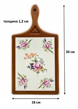Доска декоративная "Полевой цветок" 34х18 см