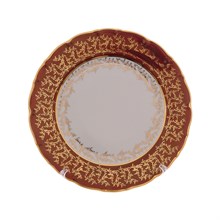 Набор тарелок 25 см Queen's Crown Aristokrat Лист красный (6 шт)