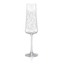 Набор бокалов для шампанского Экстра  210 мл (6 шт) декор "Листья" Crystalex