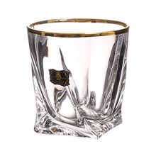 Набор стаканов Quadro Golden Rim AS Crystal 340 мл (6 шт)