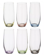 Набор стаканов для воды Клаб 350 мл (6шт), декор "Ассорти" CRYSTALEX