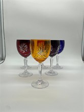 Набор бокалов для вина, цветной хрусталь (6 штук) 275 мл