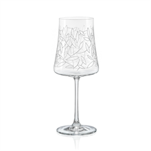 Набор бокалов для вина Экстра 360 мл (6 шт) декор "Листья" Crystalex