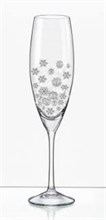 Набор фужеров София для шампанского 230 мл (2шт), декор "Снежинки"