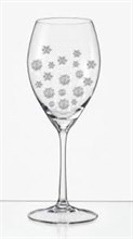 Набор бокалов для вина София 490 мл (2шт), декор "Снежинки"