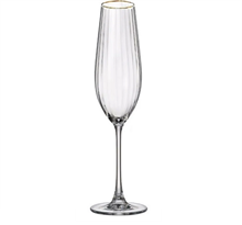 Набор фужеров для шампанского "COLUMBA OPTIC"; декор "Отводка золото", 260 мл (набор 2 шт)