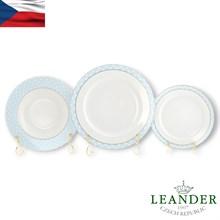 Набор тарелок на 6 персон "Синее плетение" Сабина Leander 18 предметов