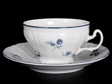 Набор чайных пар 200 мл Bernadotte Синий цветок (6 пар)