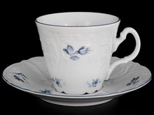 Набор чайных пар ведерко 200 мл Bernadotte Синий цветок (6 пар)