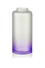 Ваза 240 мм, декор "RAINBOW FRESH", фиолетовое дно