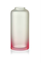 Ваза 240 мм, декор "RAINBOW FRESH", розовое дно