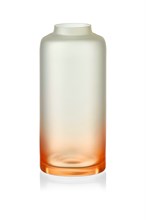 Ваза 240 мм, декор "RAINBOW FRESH", оранжевое дно
