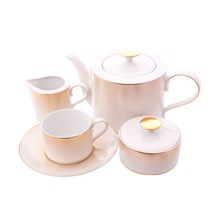 Чайный сервиз Falkenporzellan Deluxe Shape - Rio White Gold 6 персон 17 предметов