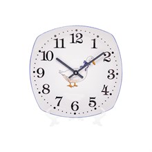 Настенные фарфоровые часы-тарелка "Гуси" (Один Гусь), диагональ 29 см, Чехия