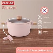 Кастрюля со стеклянной крышкой Neoflam Blossom 24 см (индукция)