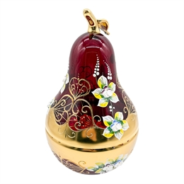 Конфетница "Груша", с крышкой, 24 см, Красная лепка 000012