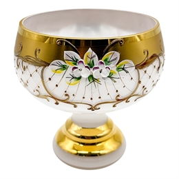 Конфетница на ножке (10503), 15 см, Белая лепка 000049