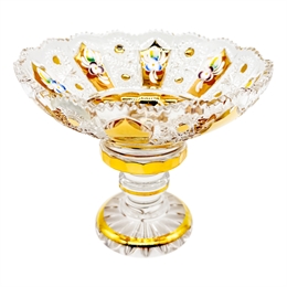 Конфетница 11,5 см серия 830, хрусталь с лепкой 000179