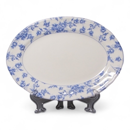Блюдо овальное 25,4 см ROSE CLUSTER BLUE, Claytan 80-1809