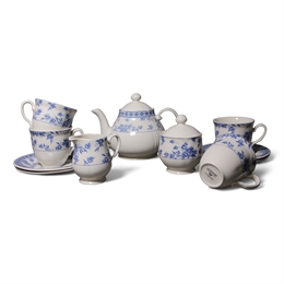 Чайный набор на 4 персоны (11 предм.) ROSE CLUSTER BLUE, Claytan 93-1809