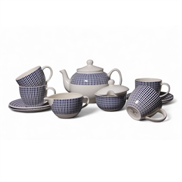 Чайный набор на 4 персоны (11 предм.) SINGAPORE BLUE, Claytan 93-1703