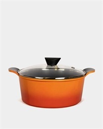 Кастрюля со стеклянной крышкой (индукция) Neoflam Orange, 24 см, 4.6 л 67666