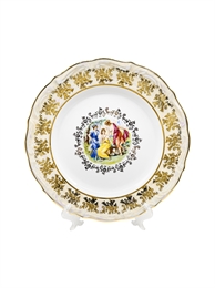 Набор обеденных тарелок Мадонна Перламутровая 24 см / 6 шт / Royal Czech Porcelain 001017