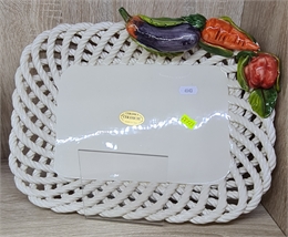Блюдо прямоугольное Orgia Овощи 34х26 см, крем 66723