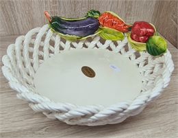 Блюдо круглое Orgia Овощи 26 см, крем 66725