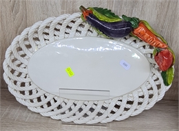 Блюдо овальное Orgia Овощи 37х25 см, крем 66722