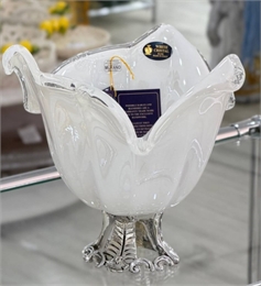 Фруктовница White Cristal Perla белый цветок 66846