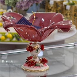 Фруктовница на ножке White Cristal Mogano 66859