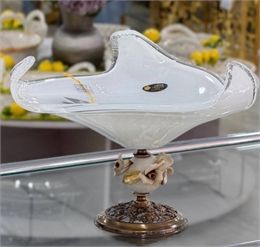 Фруктовница White Crystal Perla золотые лепестки 66843
