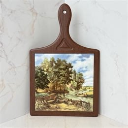 Доска Сервировочная 28 см х 18 см Природа (Рыбаки) 000722