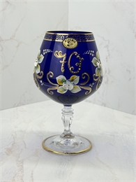 Фужер Юбилейный (70 лет) Синяя лепка, 16 см 000361