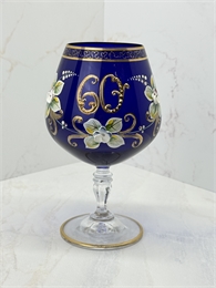 Фужер Юбилейный (60 лет) Синяя лепка, 16 см 000380